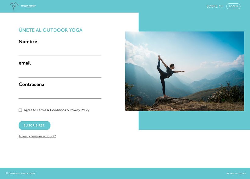 Outdoor Yoga - diseño UX 4