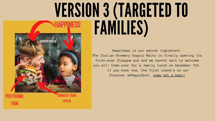 My project in Copywriting for Social Media course: Doppio Malto Campaign 9