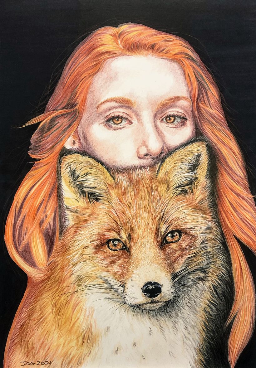My project in Chiaroscuro Creative Portrait with Pencils course 1