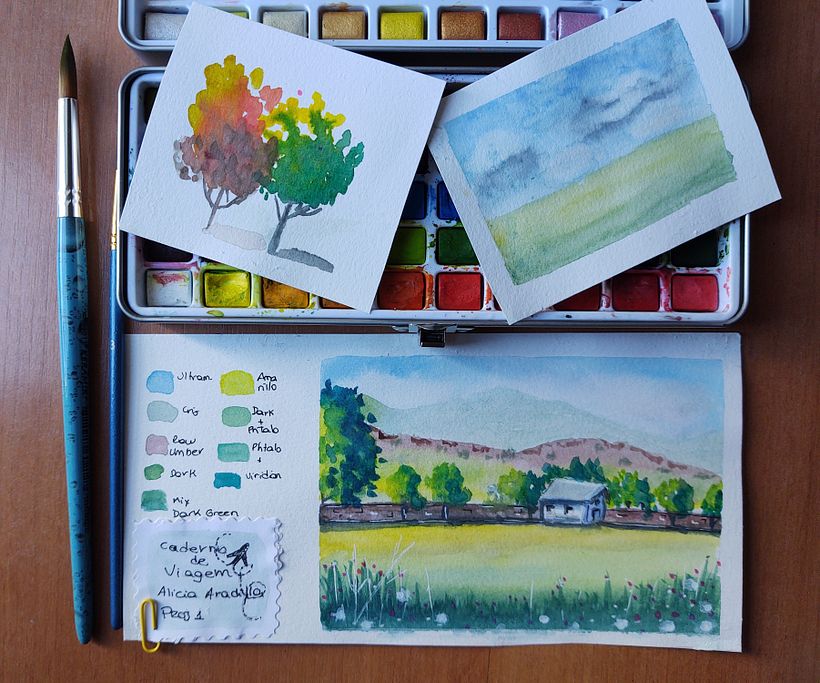 Meu projeto do curso: Caderno de viagem em aquarela 3