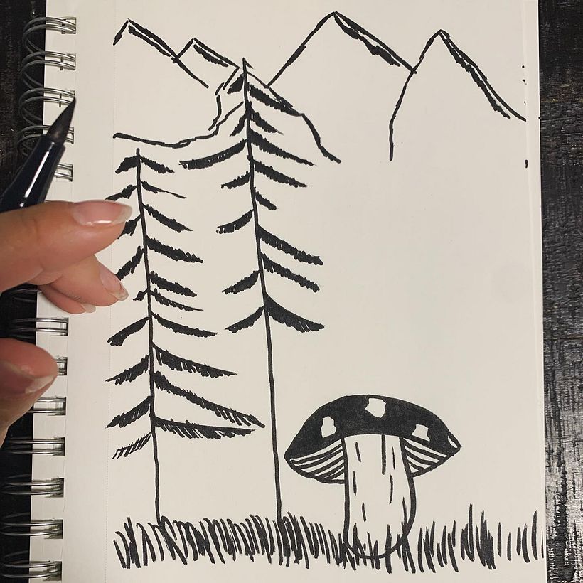 a quick two minute sketch while watching Fantastic Fungi documentary