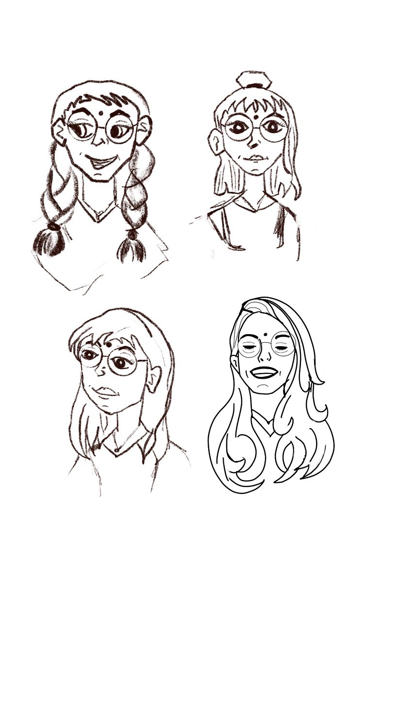 Mi Proyecto del curso: Retrato ilustrado con elementos botánicos 3