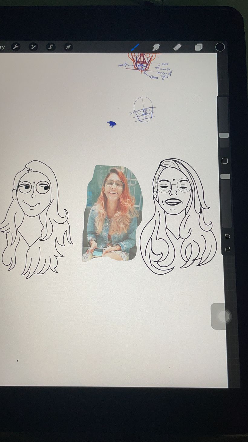 Mi Proyecto del curso: Retrato ilustrado con elementos botánicos 4