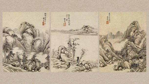 La tinta china se convirtió en el medio predilecto para plasmar paisajes inspiradores.