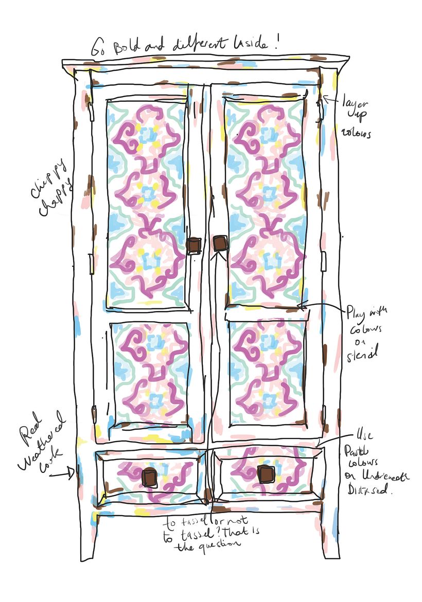 Sketch Plan for wardrobe 