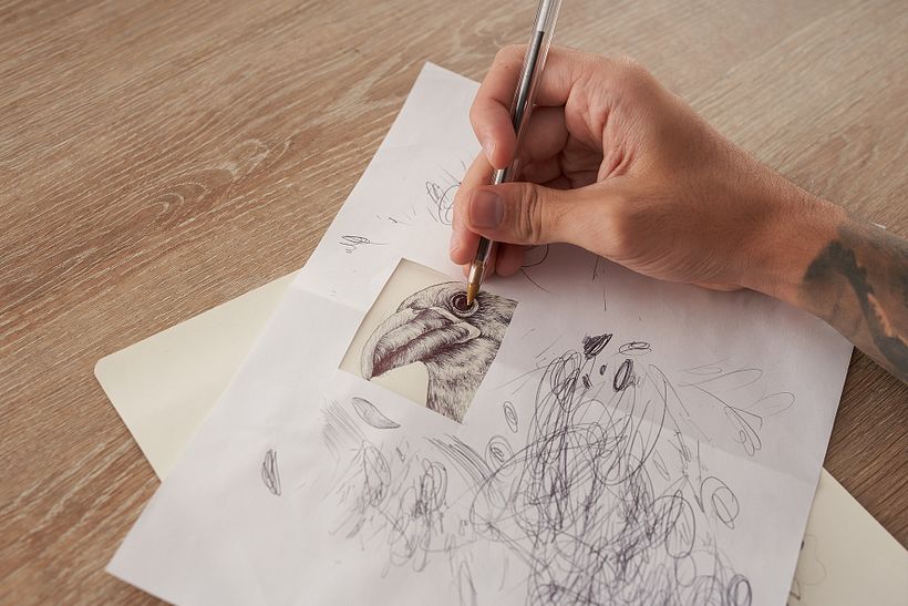 Ilustración naturalista con bolígrafo 13
