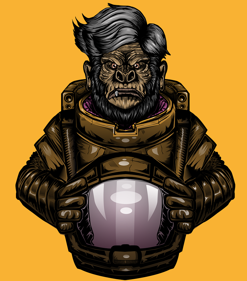 Monkey Explorer - Vector Illustration 1