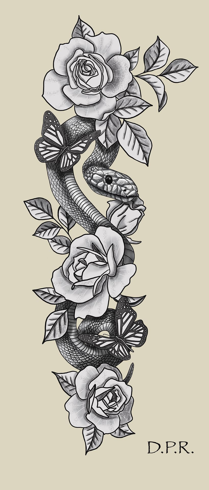 My project in Digital Design and Illustration of Tattoos with Procreate course 5