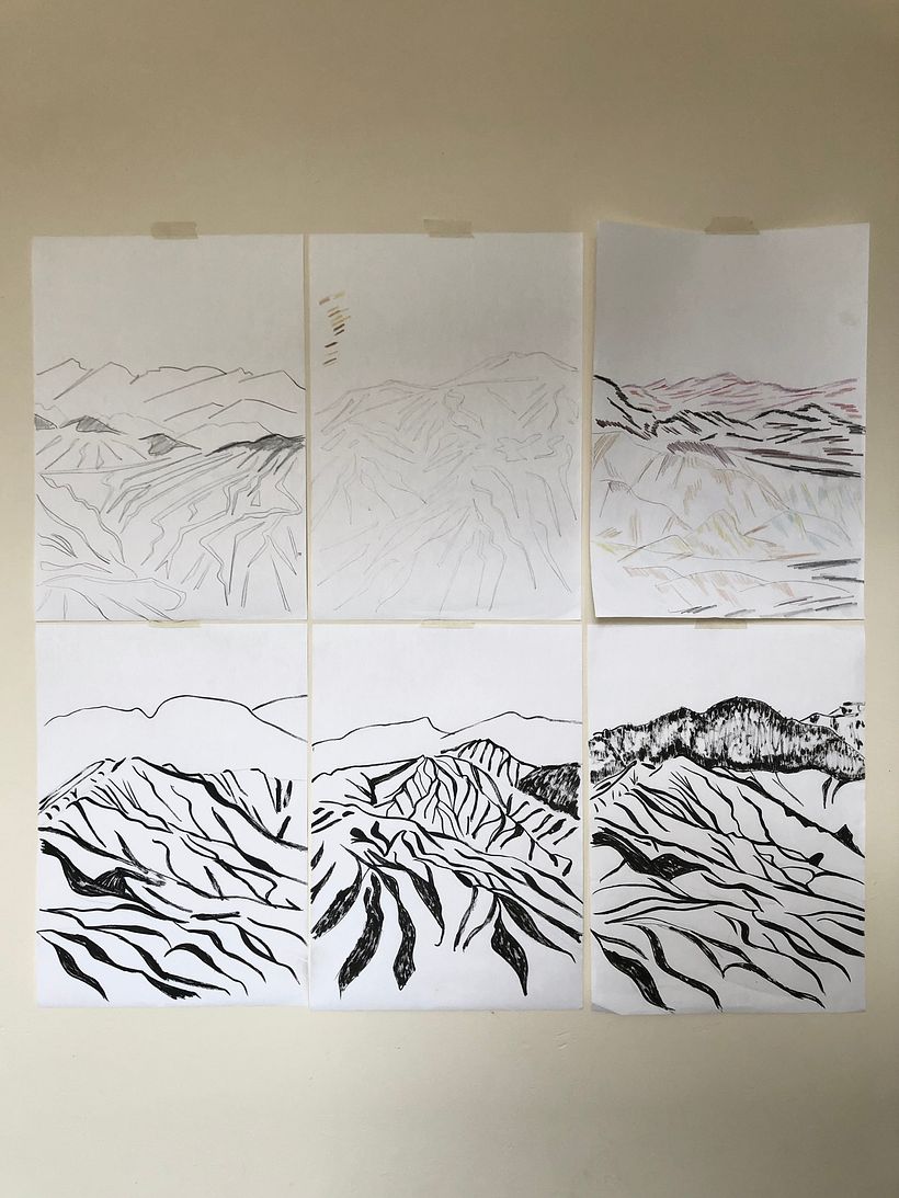 Zabriskie point, broderie à la main sur toile 5