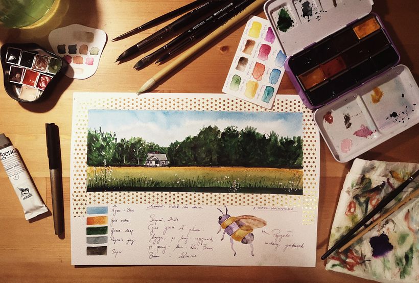 My project in Watercolor Travel Journal course 3