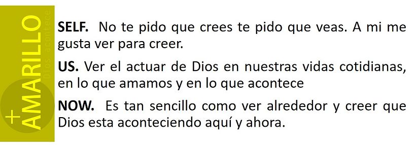 AMARILLO. Dios acontece. 3