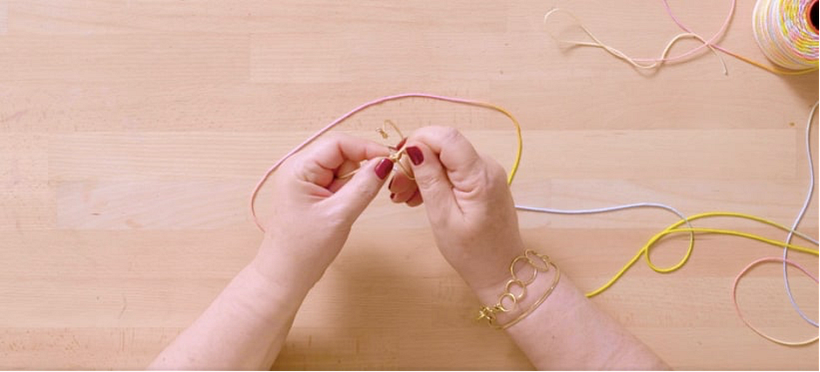 Macramé Tutorial: How to Decorate a Hoop Earring 4