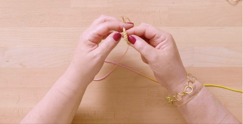Macramé Tutorial: How to Decorate a Hoop Earring 8