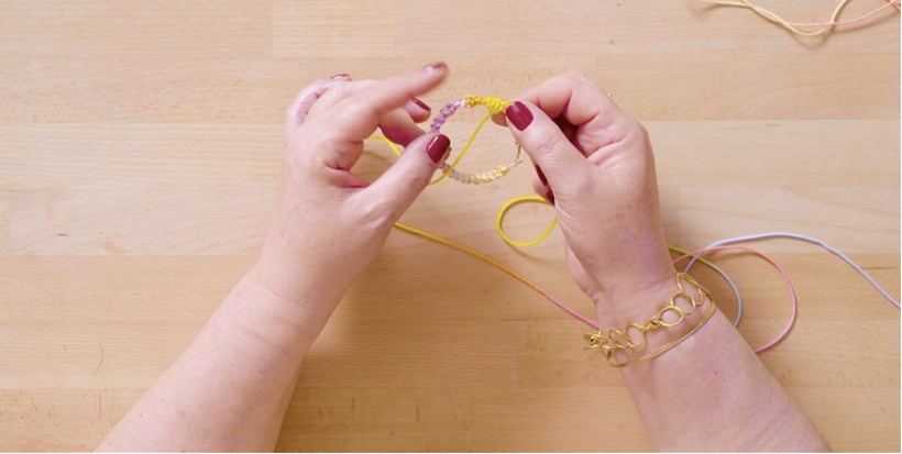 Macramé Tutorial: How to Decorate a Hoop Earring 10