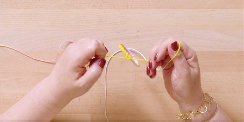 Macramé Tutorial: How to Decorate a Hoop Earring 12