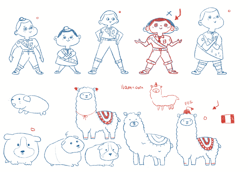 My project in Creating Characters for Children's Stories with Procreate course - El niño y su llama 11