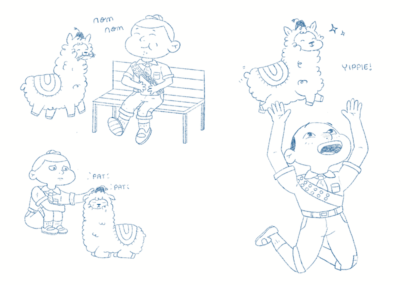 My project in Creating Characters for Children's Stories with Procreate course - El niño y su llama 19