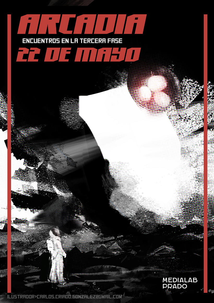 Cartel y Banner para MediaLab Prado Madrid, evento Arcadia. 1