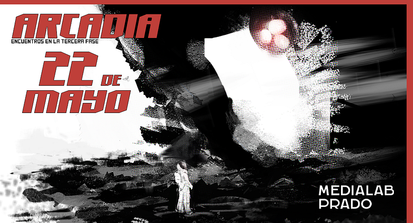 Cartel y Banner para MediaLab Prado Madrid, evento Arcadia. 2