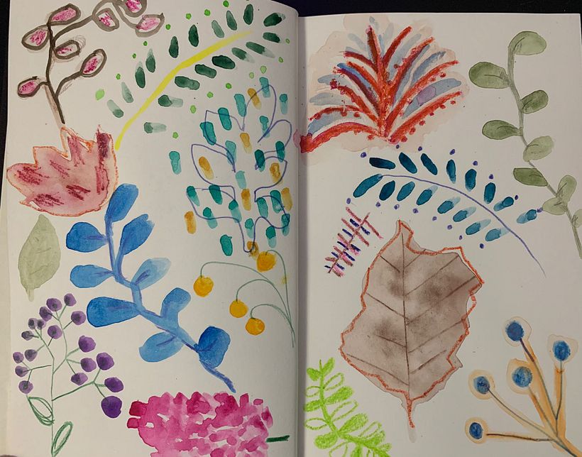 I felt inspired by your way of creating plants and leaves. It was very fun to try!