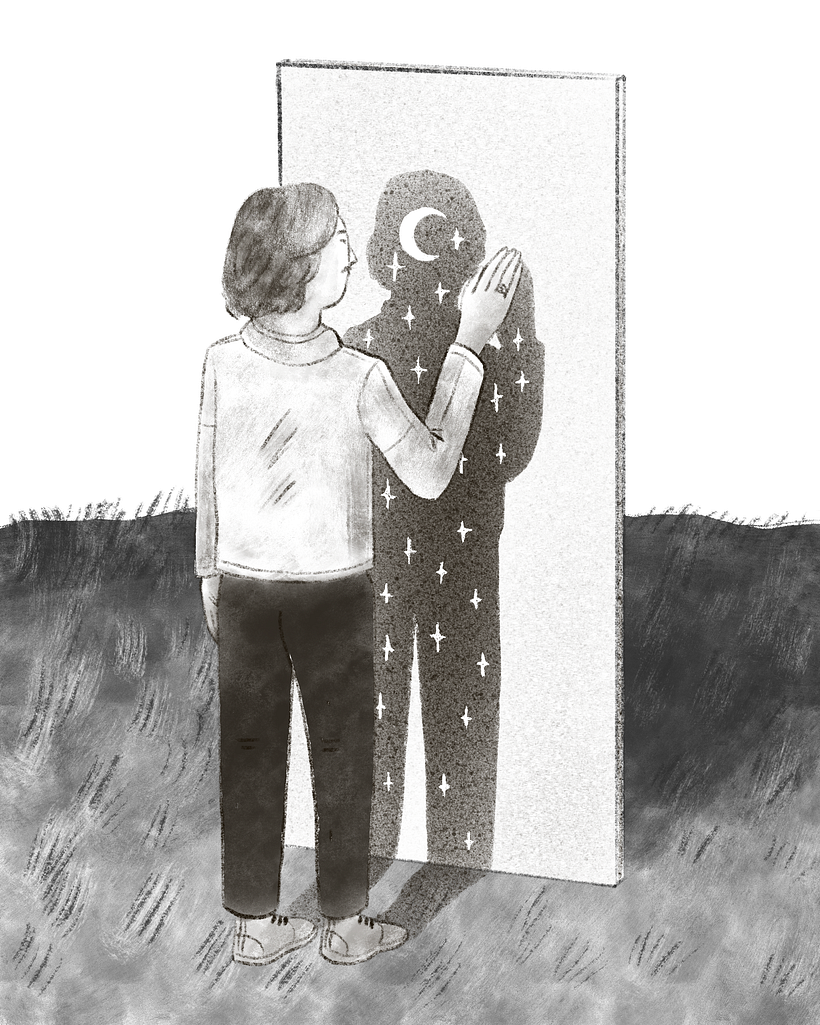 black & white illustration