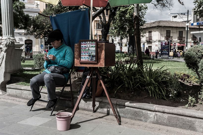 Maria, fotógrafa em Riobamba no Equador.