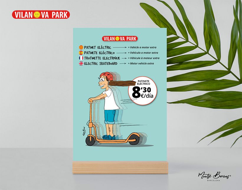 Publicidad ilustrada para el Camping Vilanova Park 6