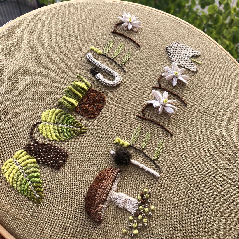 Introducción al bordado en relieve MUJER TIERRA 1