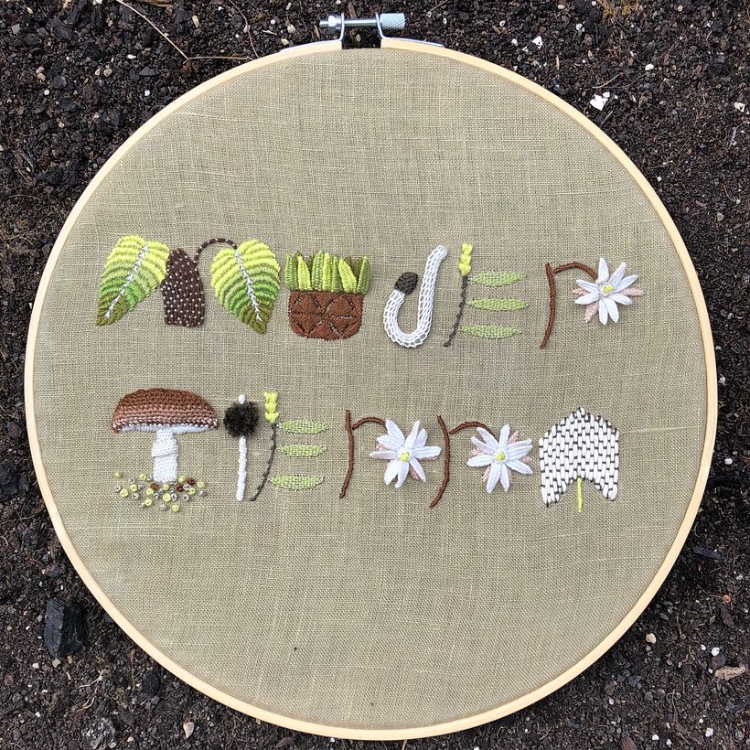 Introducción al bordado en relieve MUJER TIERRA 3