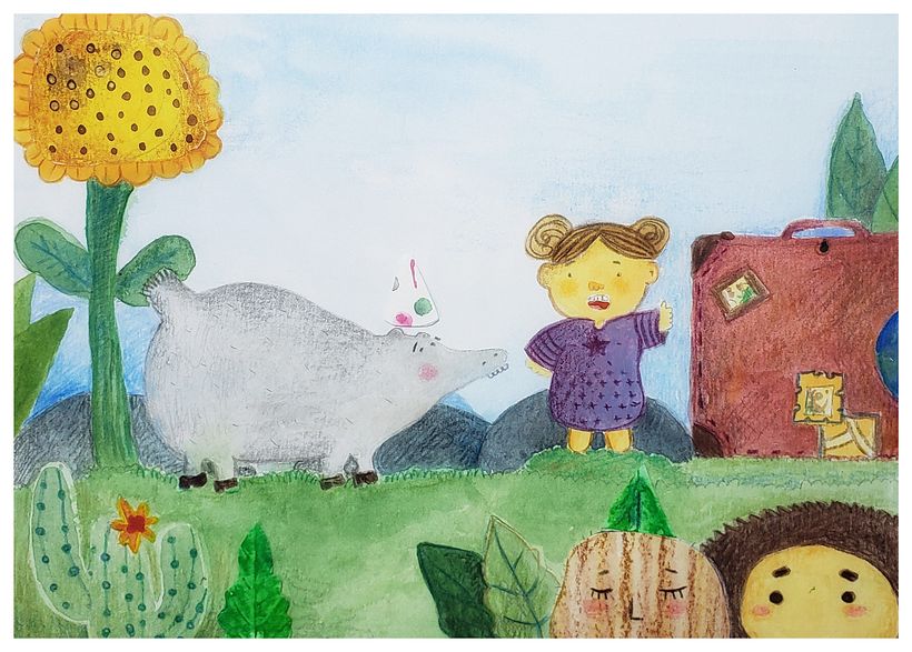 Meu projeto do curso: Ilustração narrativa infantil com técnicas mistas 3