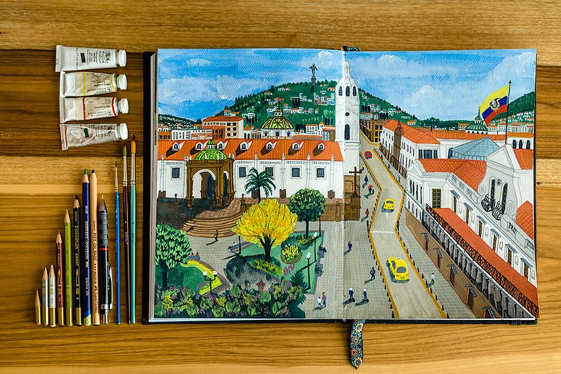 Mi proyecto final, es una toma aérea de la ciudad donde resido. Es de la Plaza Grande en Quito, Ecuador.
