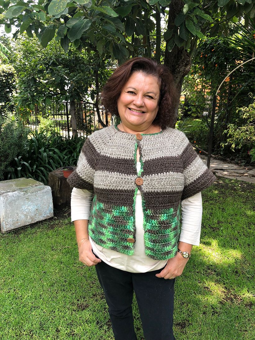 Mi Proyecto del curso:  Top-down: prendas a crochet de una sola pieza 1