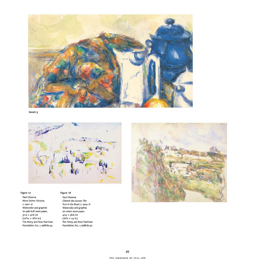 Pages from the book "Cezanne in the Studio: Still Life in Watercolors."
