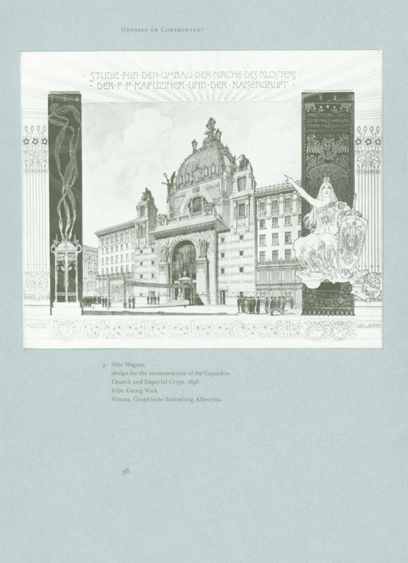 Buildings designed by Otto Wagner depicted in "Reflections on the Raiment of Modernity."
