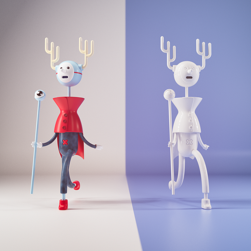 Posado del personaje secundario