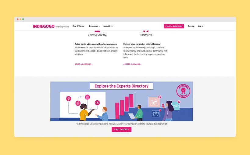 Indiegogo allows you to receive funds on an ongoing basis