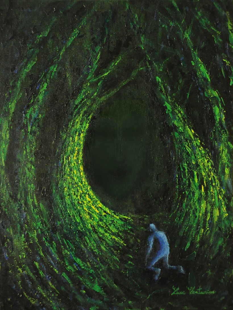 "A Floresta", acrílica sobre tela