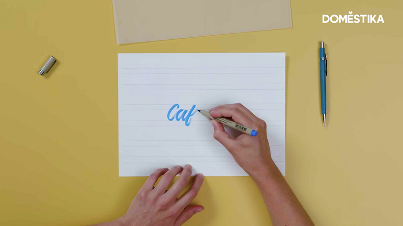 The brush stroke starts thicker and ends thinner.