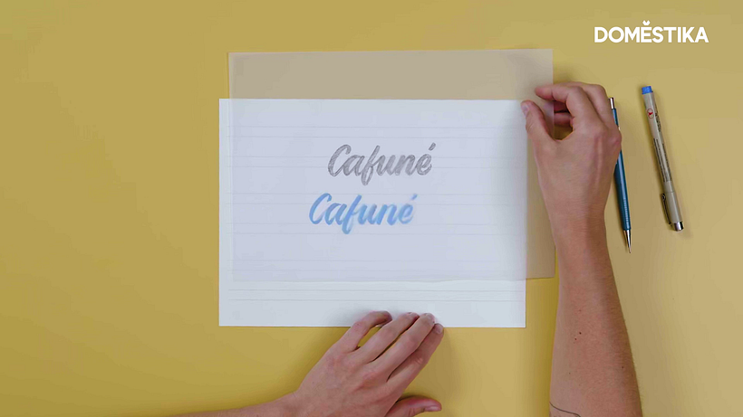 Tracing paper is a great tool in many lettering processes.