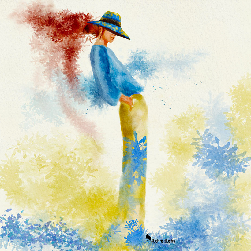 Fashion illustration for print textile  - https://taplink.cc/chrisillustra