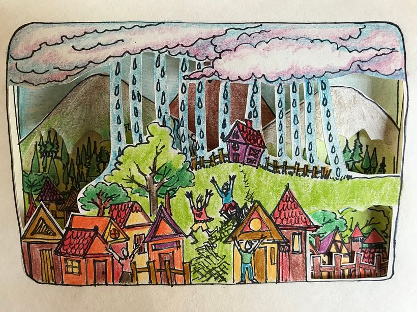 Mi Proyecto del curso: Técnicas de papercut para contar historias "Casa de Monstruos de Sierra de la Ventana" 15