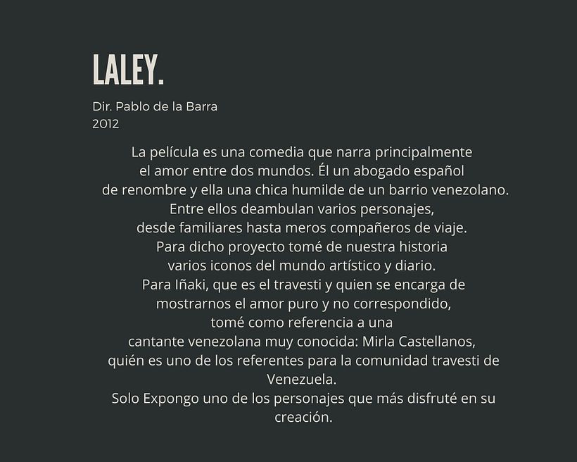 Presentación. Proyectos cinematográficos en los que trabajé. 3