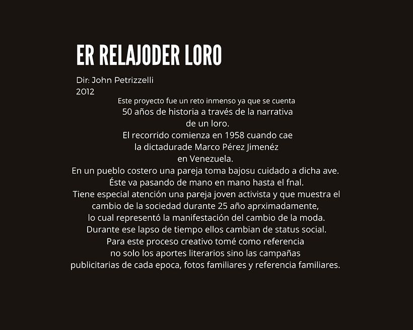Presentación. Proyectos cinematográficos en los que trabajé. 8