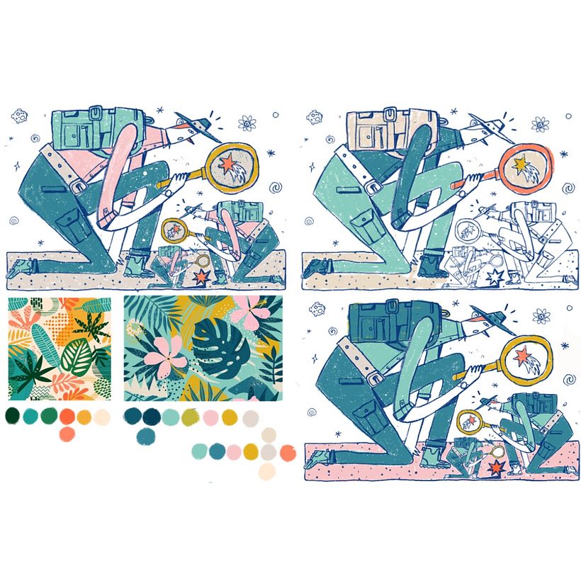 Color palette and tests.