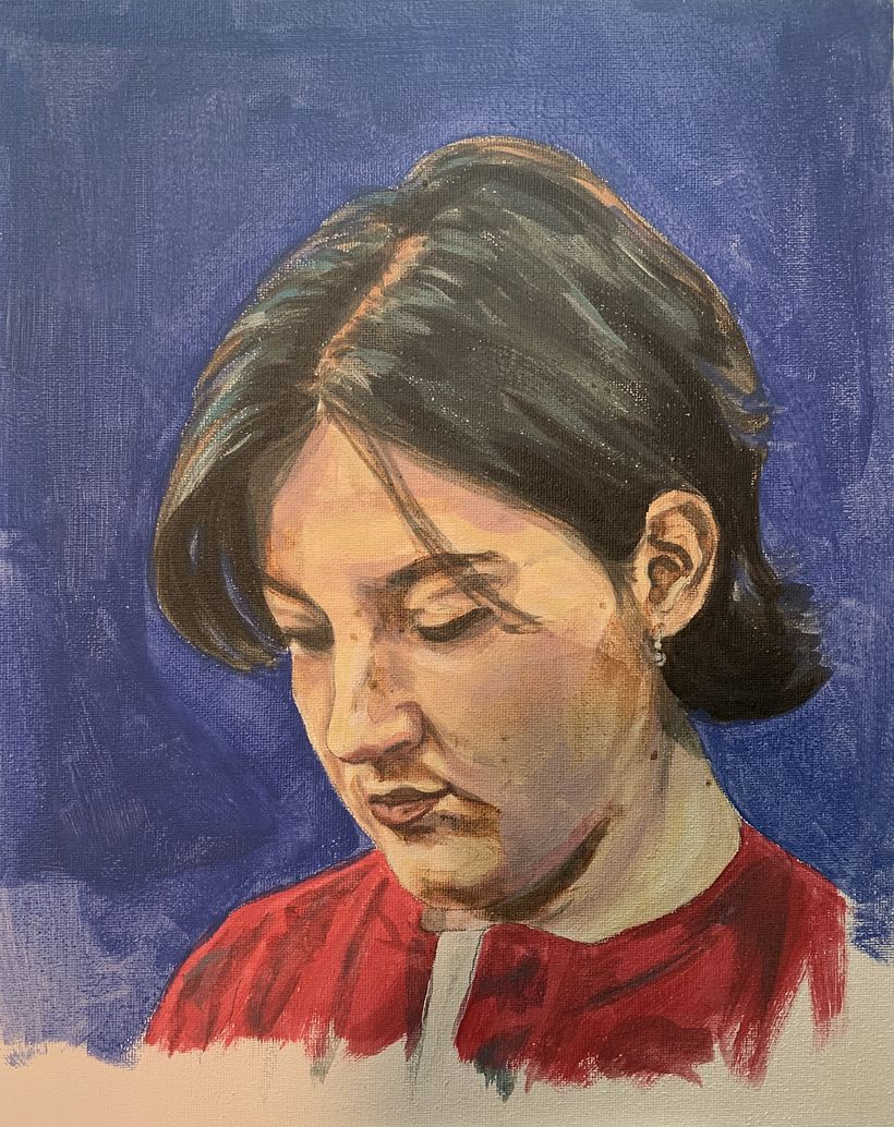 Mi Proyecto del curso: Retrato expresivo al óleo: explora la técnica alla prima 3