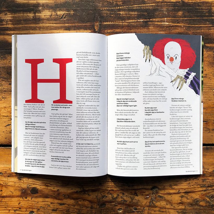 Editorial illustrations: Språktidningen 3