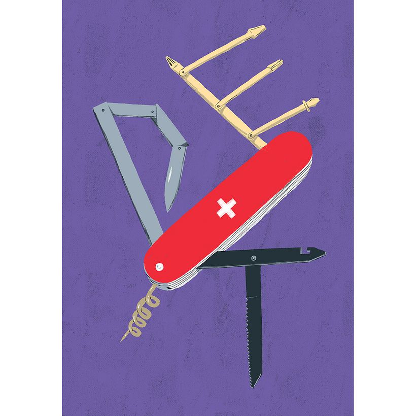 Editorial illustrations: Språktidningen 6