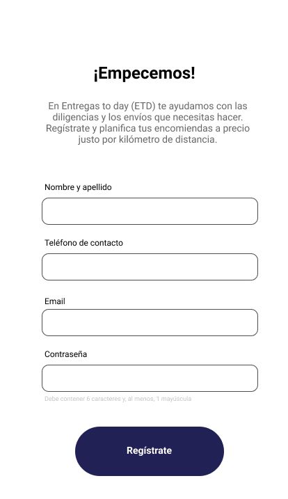 Página de registro