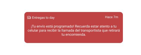 Notificación de la aplicación