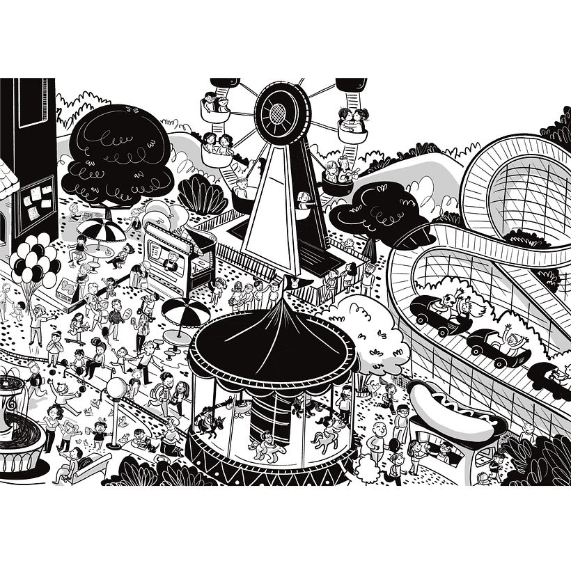 Meu projeto do curso: Ilustração estilo Search and Find no Procreate 7